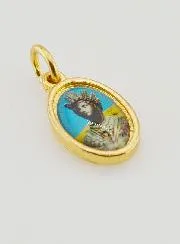 Medaille Unserer lieben Frau von La Salette Metall Goldfarben -14mm