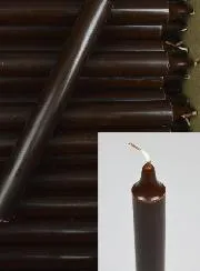 130 Gebet Kerzen Braun Durchgefärbt