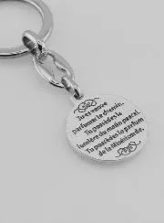 Schlüsselanhänger Heilige Maria Magdalena Silberfarben mit Gebet