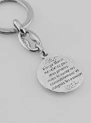 Schlüsselanhänger Wundertätige Jungfrau Maria Silberfarben