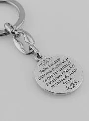 Schlüsselanhänger Hl Antonius Silberfarben 2,5cm