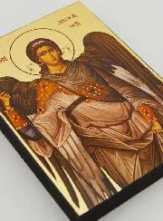 Byzantinische Ikone Hl Erzengel Michael Grau - 12cm