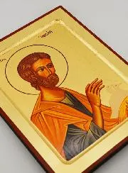 Byzantinische Ikone Hl Joseph mit Tauben 22cm