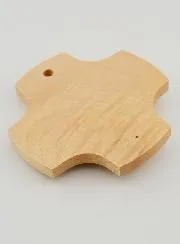 Kinderkreuz aus Ahornholz - Schutzengel versilbert 9cm