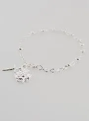 Rosenkranz Armband Silber-Perlen 4mm