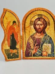 Ikone Jesus Christus Pantokrator Triptychon 12cm