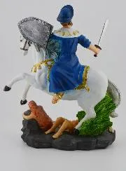 Figur Der hl. Jakobus hoch zu Pferd 20cm