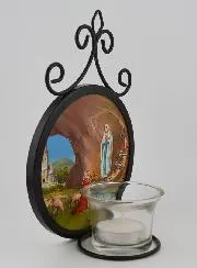 Kerzenhalter Unsere Liebe Frau von Lourdes 18cm