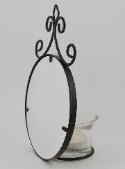 Kerzenhalter Maria von Lourdes und Basilika 18cm