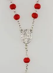 Rosen-Holz Rosenkranz aus Lourdes