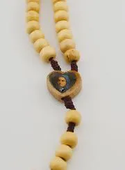 Heller Holz-Rosenkranz Hl Bernadette Soubirous Gekettelt
