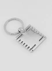 Schlüsselanhänger Unsere Liebe Frau von Lourdes Schwarz und Silber 3,5cm