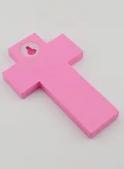 Kinderkreuz Taube Rose 12cm