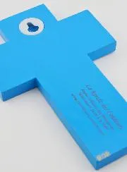 Handbemaltes Kinderkreuz Gottes Welt Vereint 14cm