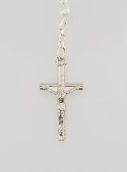 Lourdes-Rosenkranz Perlmutt Weiss mit Verschluss