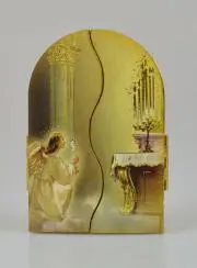 Byzantinische Triptychon Ikone Johannes Paul II. - 12cm