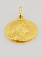 Vergoldete Medaille Maria Betend - 18 mm