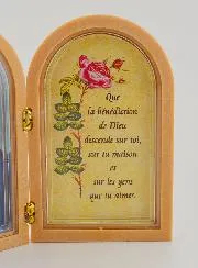 Diptychon Ikone Heiliges Herz Jesu mit Segensgebet