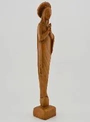 Moderne Figur Maria Betend - Holzfarben - 24cm