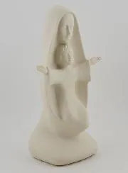 Moderne Figur Maria Jungfrau Maria mit Jesuskind - Porzellan - 20 cm