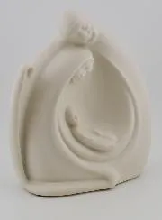 Figur Heilige Familie Modern - Porzellan - 14 cm