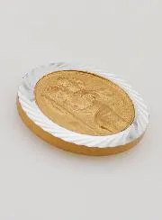Automedaille Heiliger Christophorus Silber und Gold Farben 3,5 cm