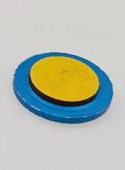 Auto-Medaille Hl Christophorus Silberfarben und Blauer Rand 3,5 cm