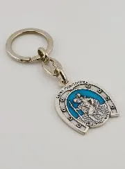 Schlüsselanhänger St Christophorus Hufeisen - 3.5 cm