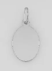 Medaille Maria mit Schleier 925er Sterling Silber - Oval - 17 mm