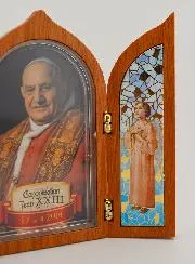 Triptychon Holzikone Papst Johannes XXIII