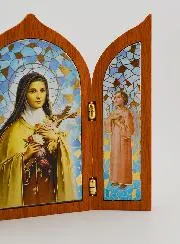 Holz-Ikone Triptychon hl Therese von Lisieux