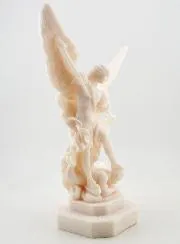 Alabaster-Figur Hl Erzengel Michael 23 cm