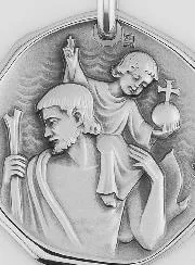 Anhänger Heiliger Christophorus 925er Silber - 30 mm