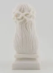 Figur Büste Jesus Christus mit Dornenkrone aus Alabaster