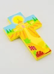 Kinderkreuz aus Holz Erstkommunion - 15 cm
