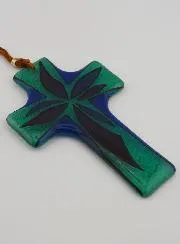 Von Hand Gefertigtes Glaskreuz - 12 cm