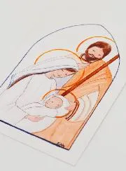 Karte zur Taufe Die Heilige Familie von Nazareth