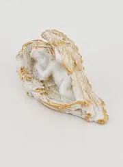 Figur Engel schläft in seinen Flügeln - 5 cm