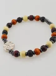 Armband von Lourdes auf Gummiband - Anhänger Medaille von Lourdes