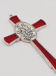Lourdes Kreuz Rot 10 cm - Madonna Münze Erscheinungen von Lourdes