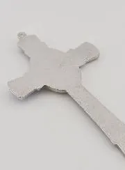 Lourdes Kreuz Blau 10 cm - Münze Erscheinung Maria von Lourdes