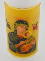 Christliche Bildkerze Maria von der Immerwährenden Hilfe - 15 cm