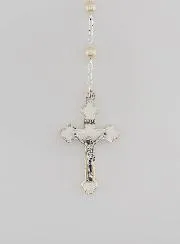 Kommunion Rosenkranz Silber + Anhänger