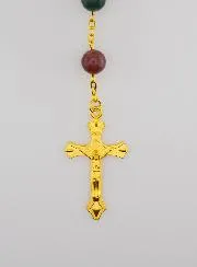 Gold Rosenkranz Echt Achat Perle