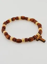 Zehnerrosenkranz Armband aus Holz