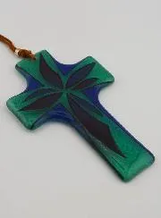 Handgefertigtes Glas Kreuz