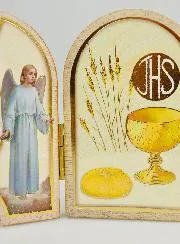 Ikone Triptychon Andenken an die erste hl. Kommunion Junge