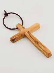 Umhänge-Kreuz Erstkommunion aus Olivenholz