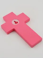 Holzkreuz Rosa