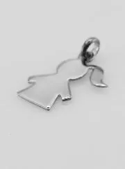 Anhänger Silhouette Mädchen 925er Silber